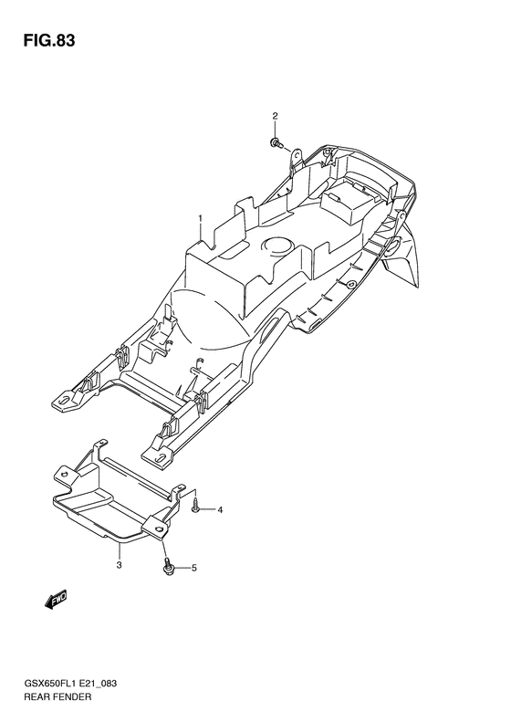 GSX650F Заднее крыло