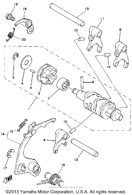 Shift cam - fork
