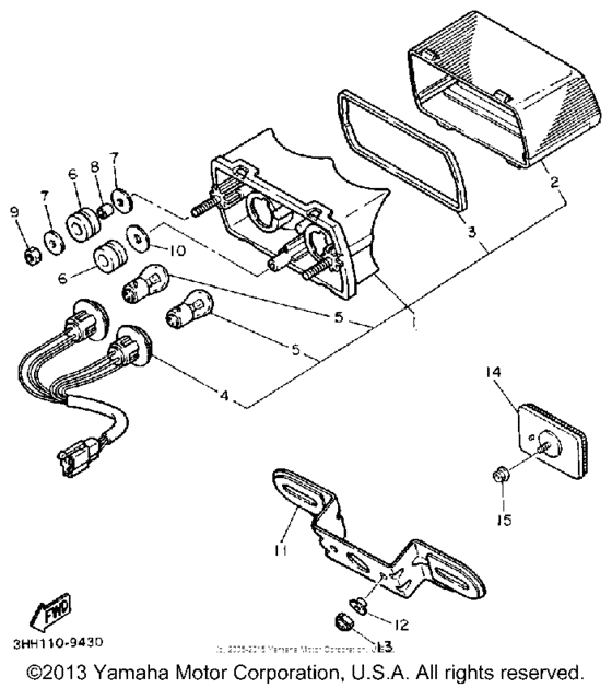 FZR600RAC Фонарь