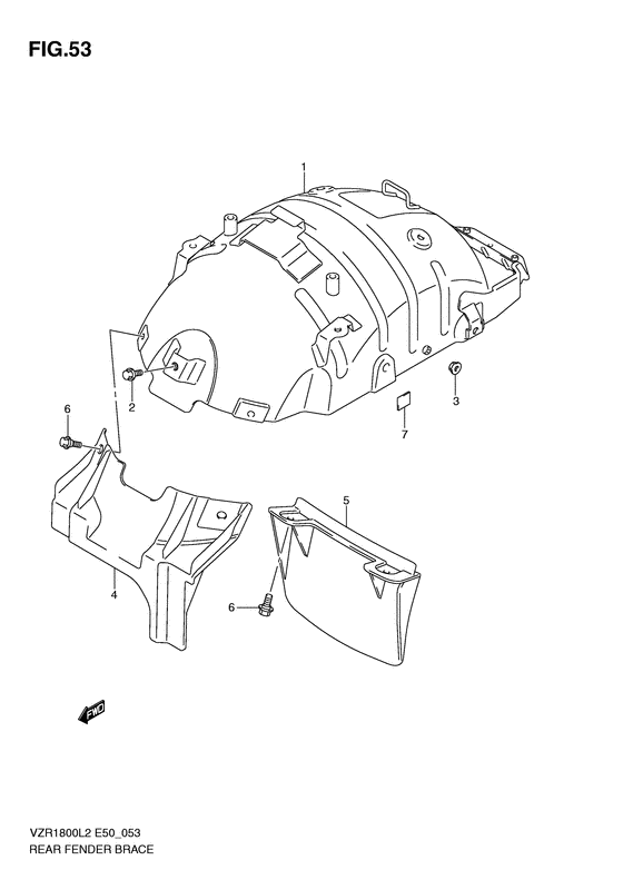 VZR1800 Заднее крыло brace