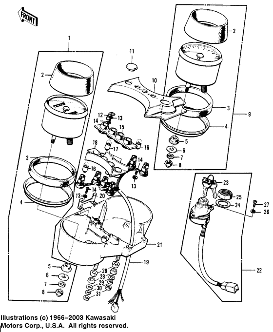 Meters/ignition switch