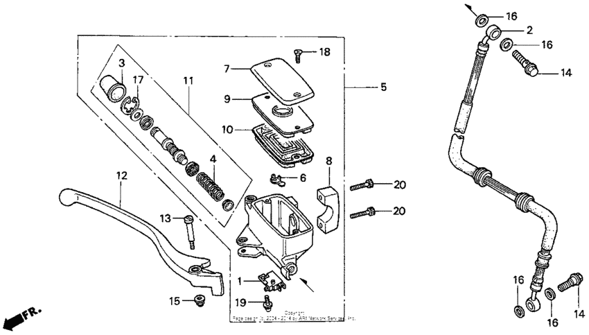 VF750CD Передний главный тормозной цилиндр