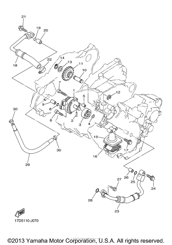 YZ250FZL Масляный насос