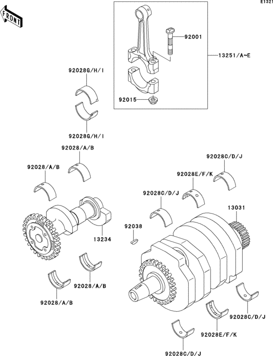 EX250 Коленвал