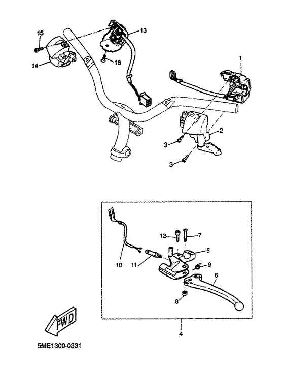 Handle switch. lever