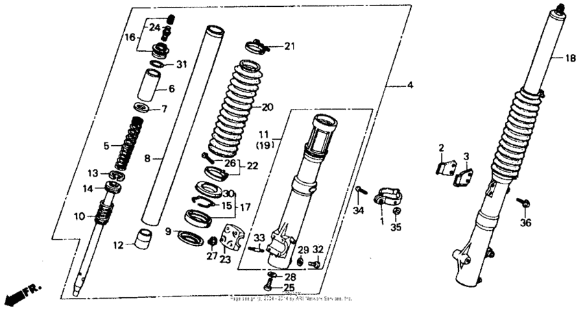 Front fork 85-87