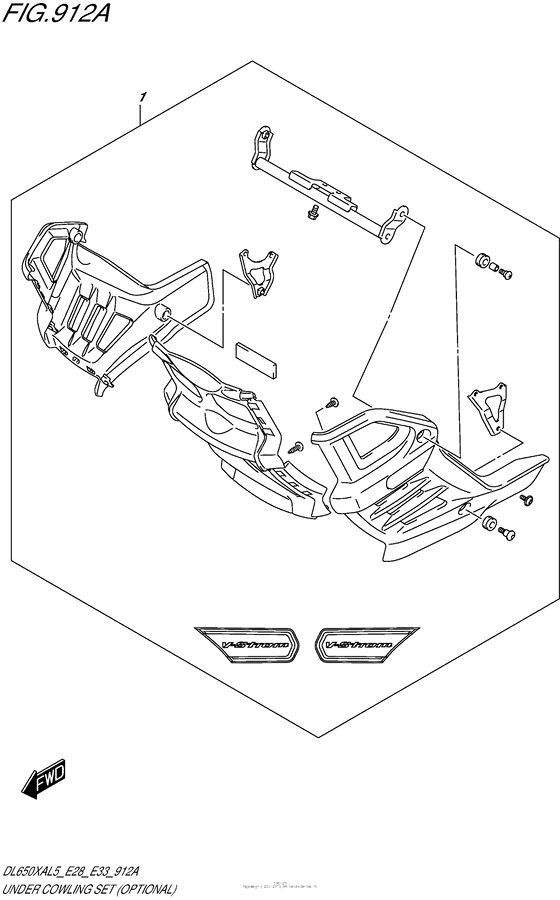 DL650X (ABS) Under Cowling Set (Optional)