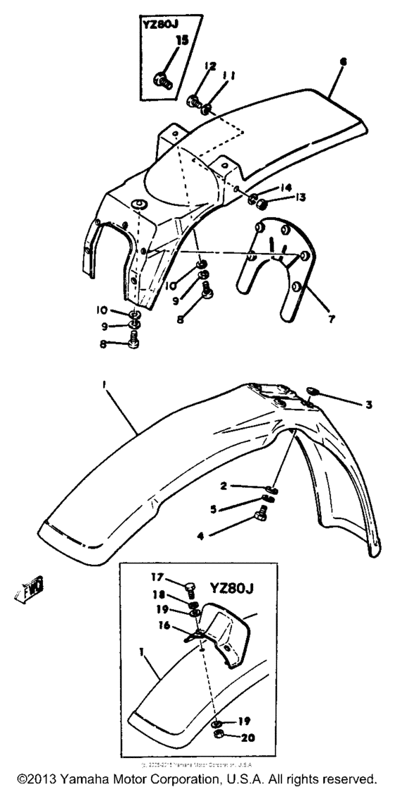 Front fender-rear fendr