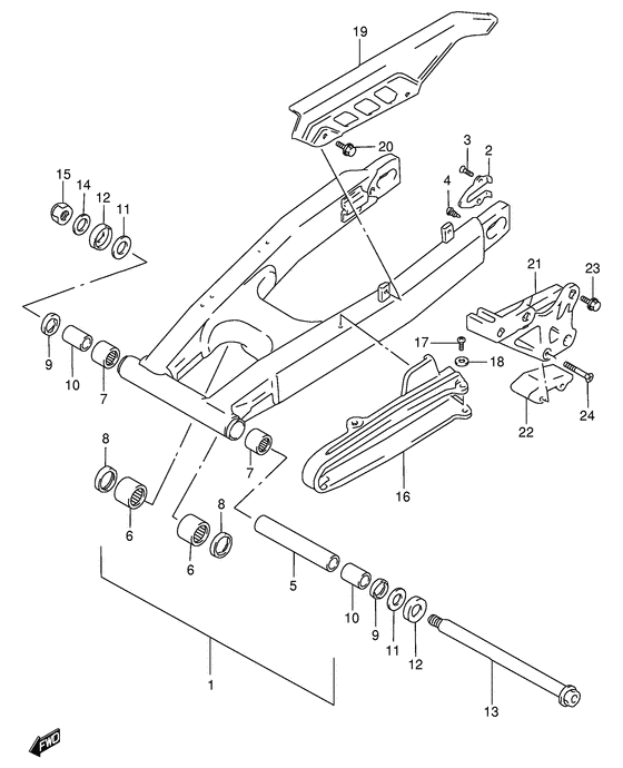 DR650 Маятник задний