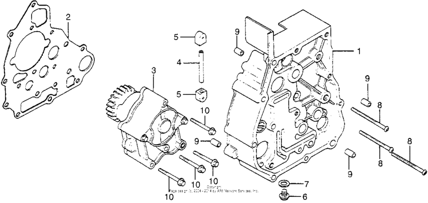 CB750 Oil pump + left side cover