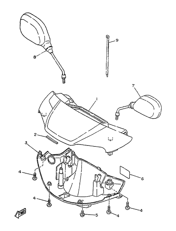 YA50R Обтекатель 1