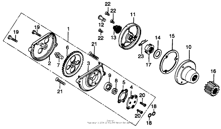 Oil pump + oil filter rotor