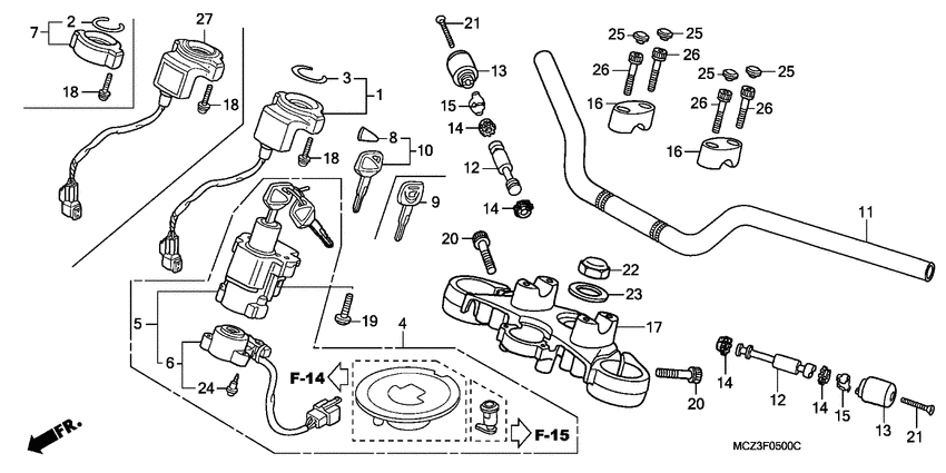 Handle pipe/top bridge