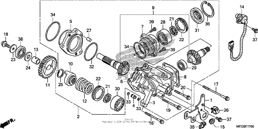 VT750C2B Дифференциал