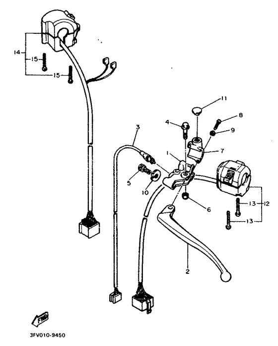 FZR750R Handle switch. lever