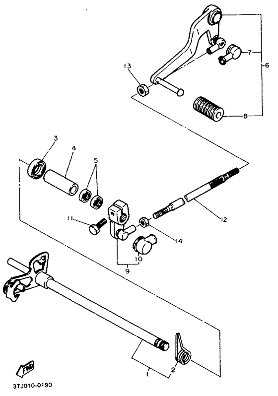 FZR400RR Вал переключения