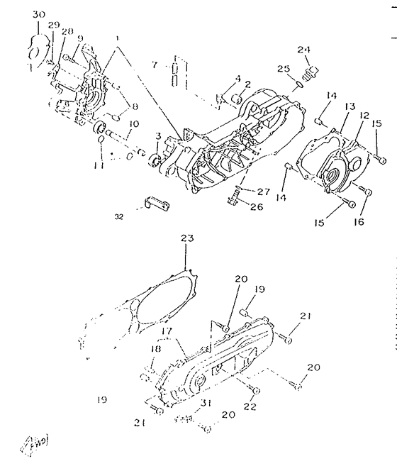 CW50RSP Картер двигателя