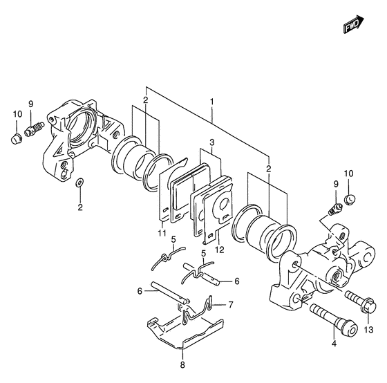 GSX-R1100 Задний суппорт