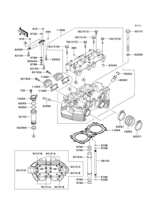EJ650 Головка цилиндров