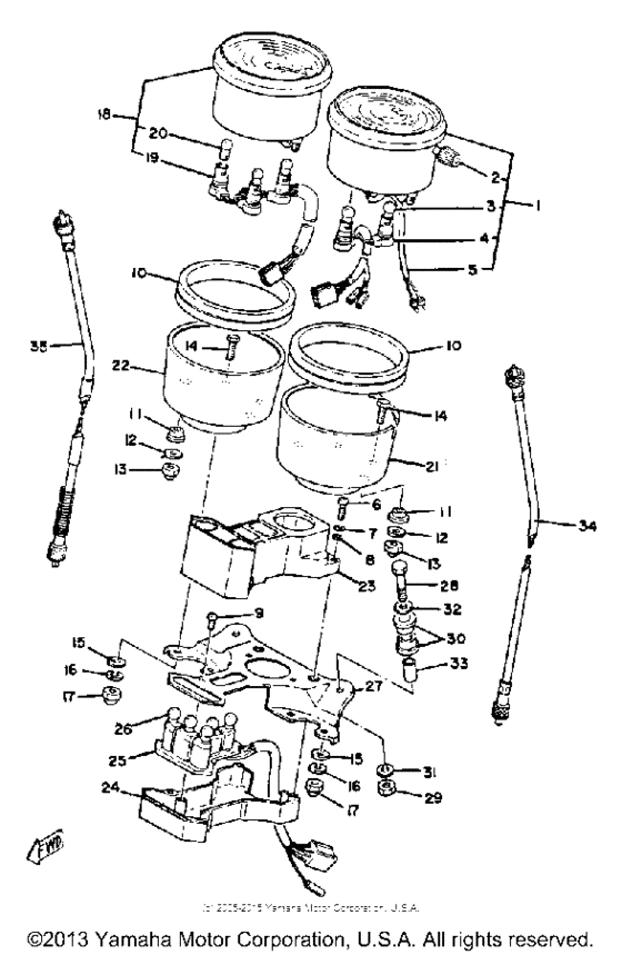 Speedometer tachometer