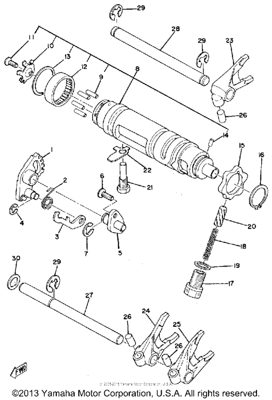 Shift shaft pedal
