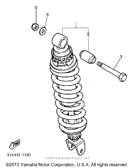 FJ1200AD Амортизаторы задние