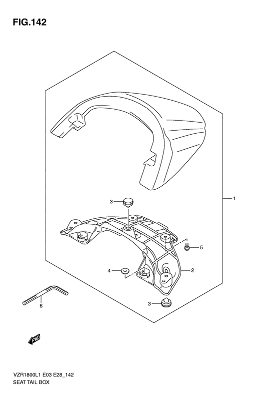 VZR1800 Seat tail box