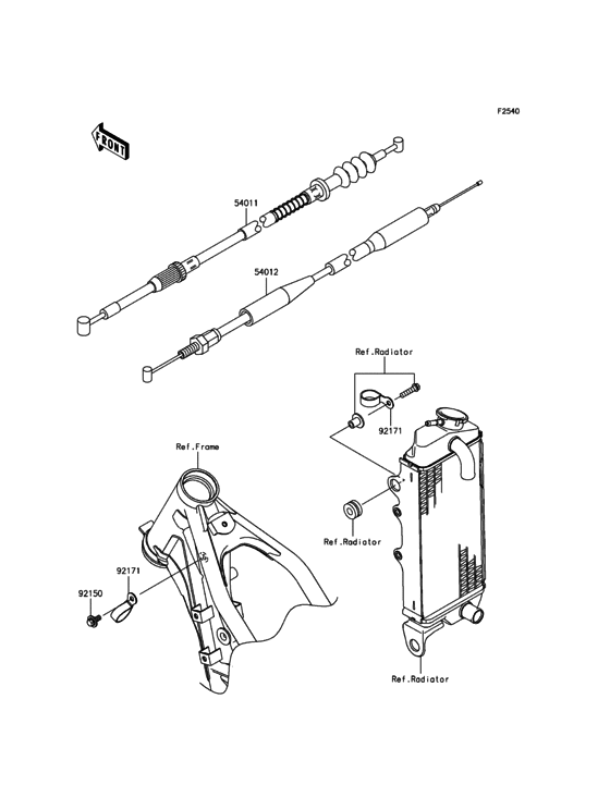 KX100 Тросы управления