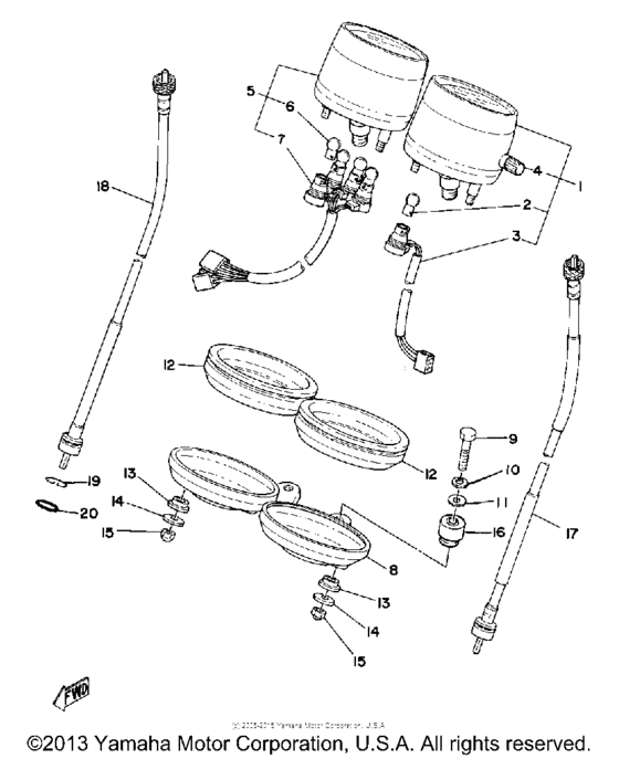 Speedometer tachometer