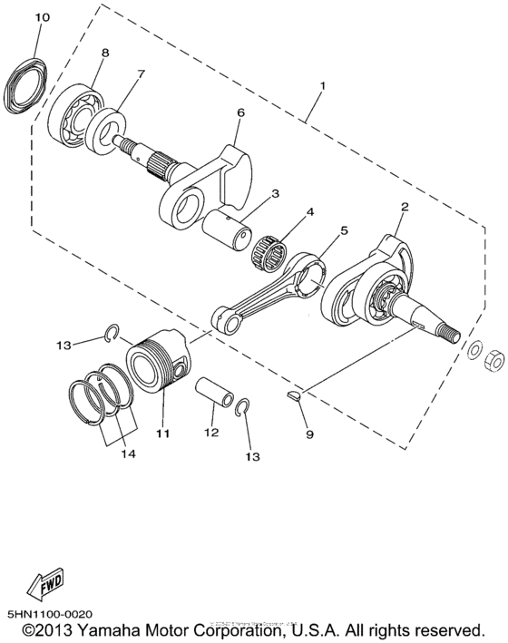 TTR90P Коленчатый вал и Поршень
