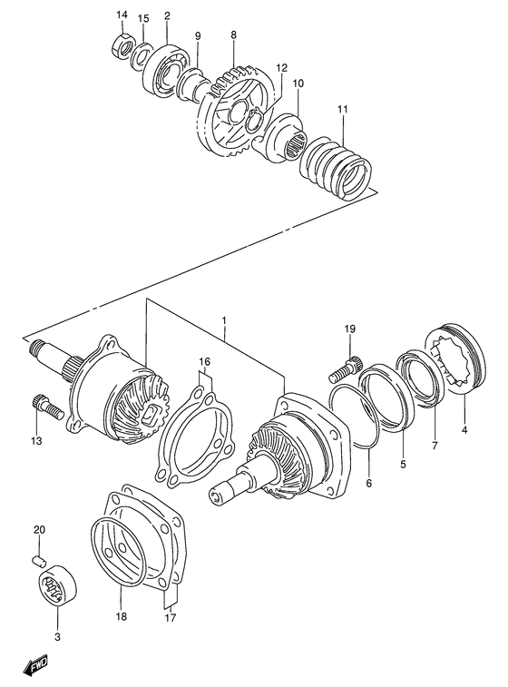 Secondary drive gear