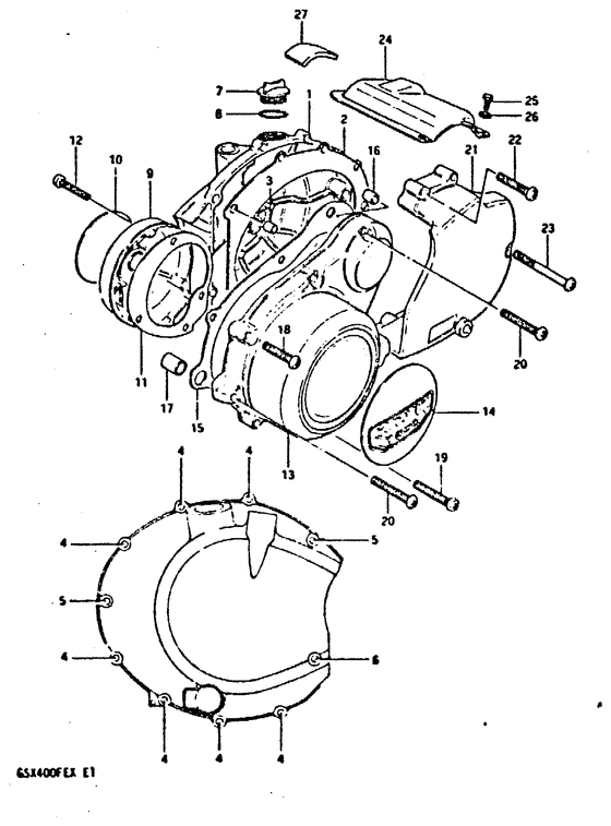 Crankcase cover ass`y  (v