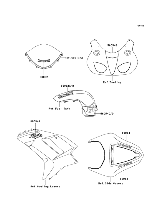 ZX600 Наклейки