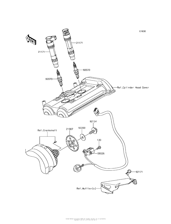 KLE650 Система зажигания