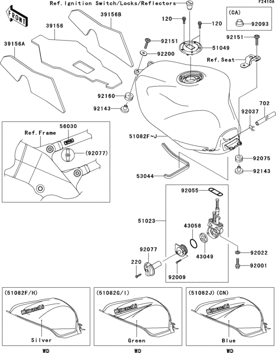 Fuel tank(1/2)(zx900-f2)