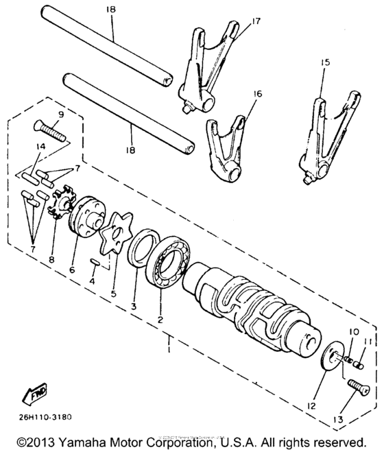 XVZ12TDK Shift cam - form
