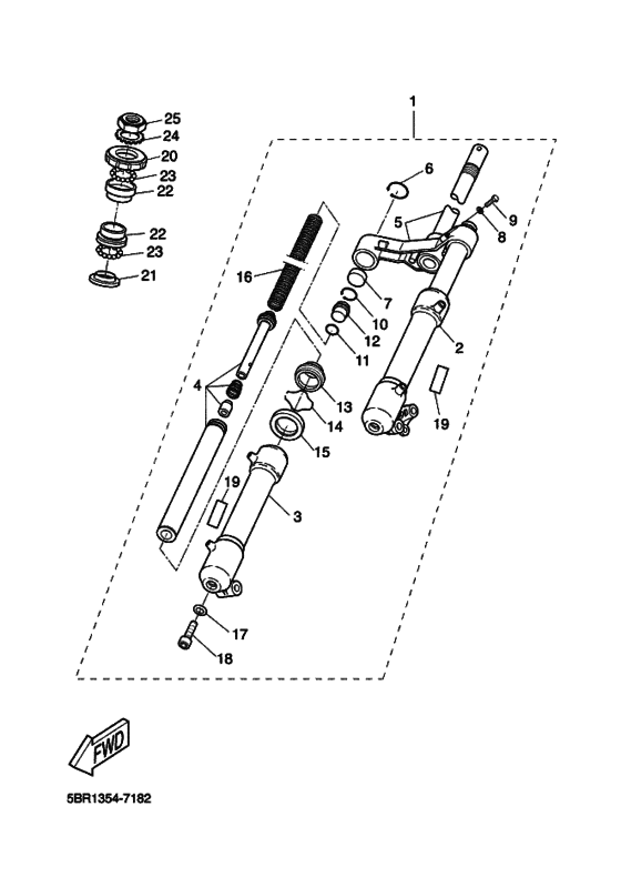 YQ50 Вилка передней оси