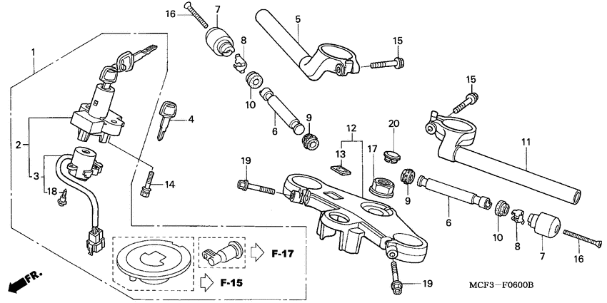 Handle pipe/top bridge