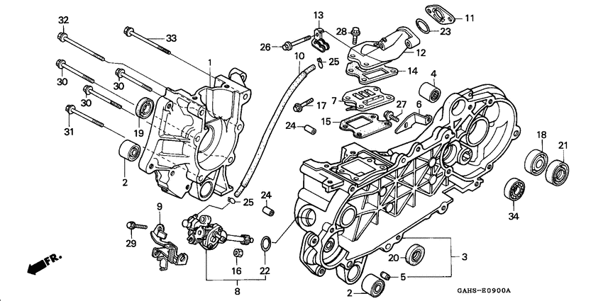 Crankcase/oil pump