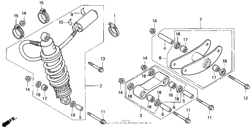 F2 f3 rear shock absorber 94-96