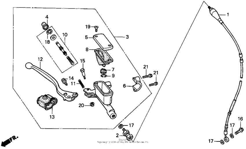 Fr. brake master cyl. 90-91