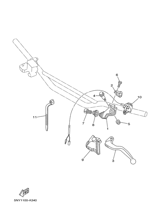 YZ125 Handle switch. lever