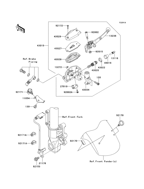 Front master cylinder(b9f)