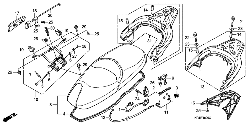 Seat/rear carrier