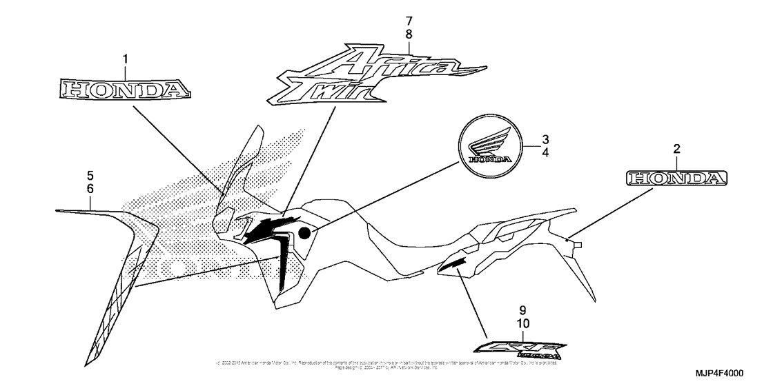 CRF1000D (ABS) Mark + Emblem (Monochrome)