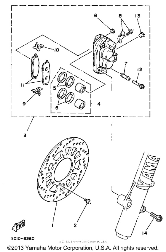 Front brake-caliper