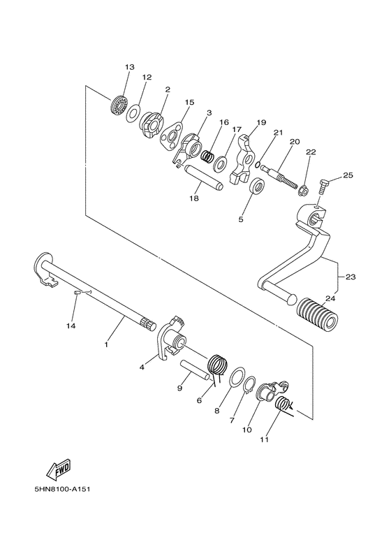 TTR90E Вал переключения