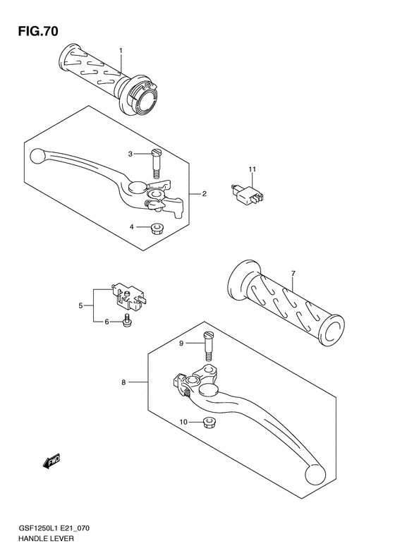 GSF1250 (ABS) Рулевой рычаг