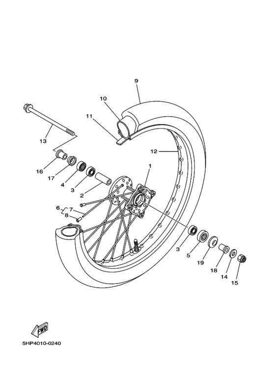 TT-R125LE Переднее колесо 2