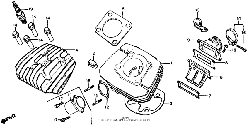 Cylinder + cylinder head 80-82